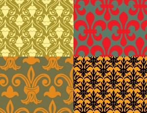 Seamless Floral Patterns Vector Set