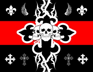 Vector Crosses, Skulls and Wings